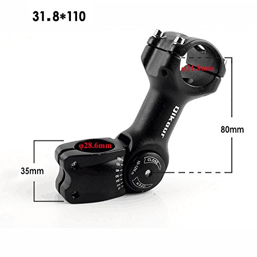 Bicicleta Manillares Potencias Ángulo Ajustable 0° ~ 60° , Deportes al aire libre Ciclismo Accesorios para Bicicleta de montaña, Aleación De Aluminio MTB Bike Tallos (Manillar ø31.8mm) Bicicleta Manillares Potencias Ángulo Ajustable 0° ~ 60° , Deportes al aire libre Ciclismo Accesorios para Bicicleta de montaña, Aleación De Aluminio MTB Bike Tallos (Manillar ø31.8mm)