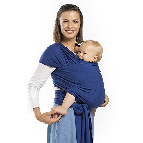 Boba Portabebés Envolvente, Serenity Azul Oscuro - Cabestrillo Elástico Original Para Bebés, Perfecto Para Bebés Recién Nacidos Y Niños De Hasta 35 Libras