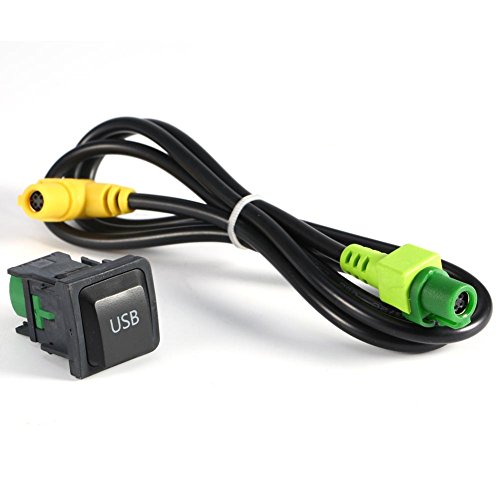 Cable adaptador USB para coche con interruptor para RCD510 RNS315 VW Golf MK6 Jetta MK5 Sagitar