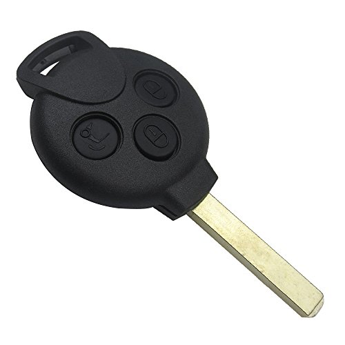 Carcasa llave para Smart Fortwo 451 Corte Convertible 2007-2014 | 3 Botones | Mando a distancia