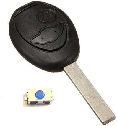 Carcasa para llave plip de coche, con 2 botones, para mando a distancia de Mini Cooper S, One D, Clubman, sin logotipo, 2 interruptores