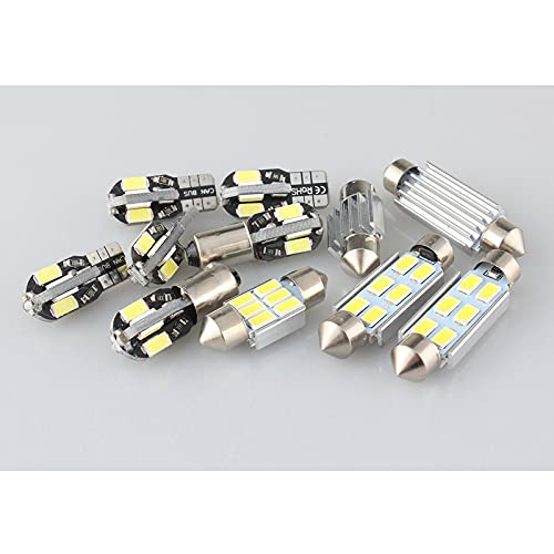 CarWorld para Opel Vectra C GTS Saloon Estate 2003-2008, 13 Piezas de lámpara de Placa de matrícula Kit de luz Interior de Bombilla LED CarWorld para Opel Vectra C GTS Saloon Estate 2003-2008, 13 Piezas de lámpara de Placa de matrícula Kit de luz Interior de Bombilla LED