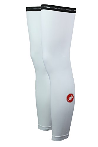 castelli - UPF 50+ Light Leg Skins, Color Blanco,Negro, Talla L