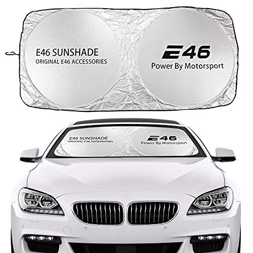 Coche Sun Shade Parasol Cubierta de la sombra del sol del parabrisas del automóvil compatible con BMW E46 M3 318i 320d 325i 330ci M43TU N42 Accesorios Coupé ACCESORIOS PROTECTOR DE VISO REFLECTOR masc