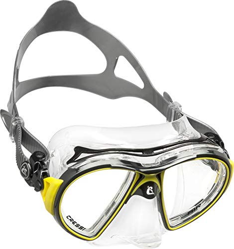 Cressi Air - Máscara unisex, color amarillo/negro, talla única