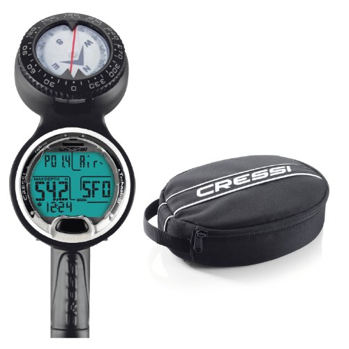 Cressi Console Leonardo C3, Console with Pressure Gauge and Compass, Travel Bag Included by
