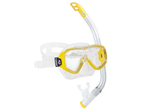 Cressi Junior Ondina VIP Snorkel Set - Clear/Yellow by Cressi