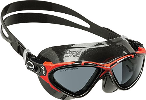 Cressi Planet Swim Goggles - Premium Anti Niebla Gafas de Natación Máscara 100% Anti UV, Negro/Rojo