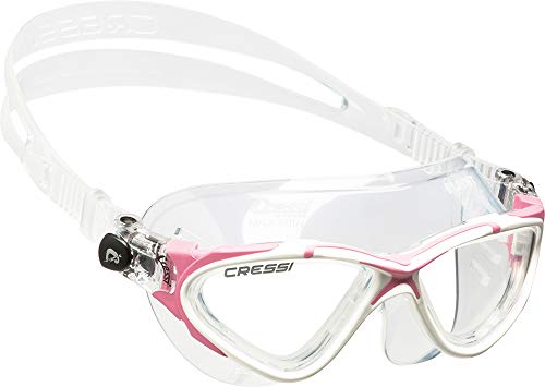 Cressi Planet Swim Goggles - Premium Anti Niebla Gafas de Natación Máscara 100% Anti UV, Transparente/Blanco/Rosa