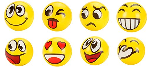 DISOK Lote de 24 Pelotas Pequeña de EMOTICONOS 10 CM de Goma. Juguetes, Regalos Divertidos y Originales prácticos para Niños, Niñas y Todas Las Edades. Regalos Baratos Comuniones, Bodas, Cumpleaños DISOK Lote de 24 Pelotas Pequeña de EMOTICONOS 10 CM de Goma. Juguetes, Regalos Divertidos y Originales prácticos para Niños, Niñas y Todas Las Edades. Regalos Baratos Comuniones, Bodas, Cumpleaños