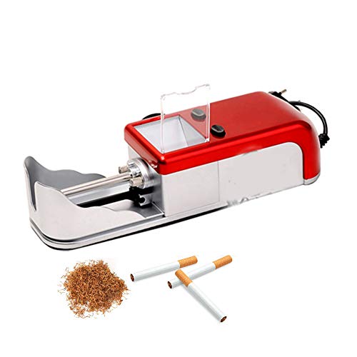 Dreamyep Cigarrillos automática de batir, 110V-240V, Manual de Hogares de Alta Potencia rallado Tabaco para Cigarrillos Que Hace la máquina, Portátil,Rojo