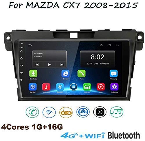 DSP Android 8.1 GPS Radio Navegación para Mazda CX-7 2008-2015 Car Stereo Doble DIN en el Tablero de la Unidad Principal 9"de Pantalla táctil Reproductor Multimedia Receptor Espejo Enlace