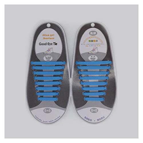 DYKJK Duradero 16pcs / Lote Zapatos Accesorios elástico Silicona Cordones elásticos Shoelace Creativo Lazy Silicone Cordones Sin Corbata Cordillo de Goma para reemplazo de Cordones (Color : P)