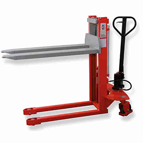 Elevador hidráulico de columna baja de tracción y elevación manual con timón giratorio sobre ruedas con alta capacidad de carga 1000 kg. Altura máxima de elevación 800 mm. Carro elevador telescópico para manipulación de cargas para almacén - Mod. N1S08GF Elevador hidráulico de columna baja de tracción y elevación manual con timón giratorio sobre ruedas con alta capacidad de carga 1000 kg. Altura máxima de elevación 800 mm. Carro elevador telescópico para manipulación de cargas para almacén - Mod. N1S08GF