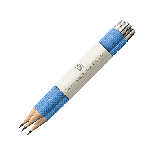 Faber Castell - Lote de 3 lápices de recambio para bolígrafos de Faber Castell, color azul