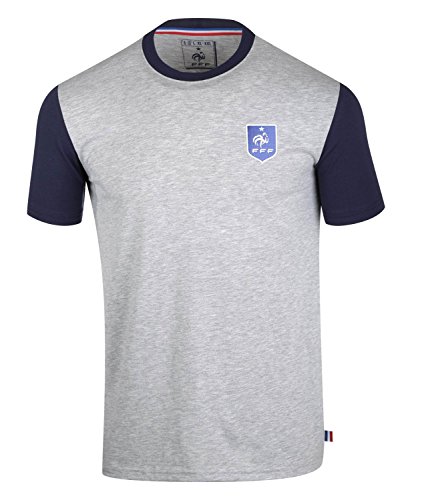 FFF – Camiseta oficial de la selección de Francia de fútbol – para hombre, talla DE adulto, Hombre, gris, small