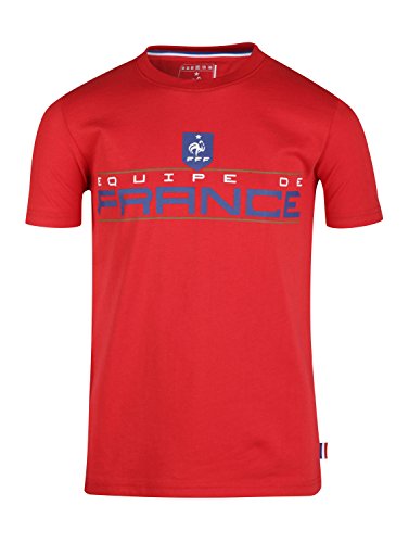 FFF – Camiseta oficial de la selección de Francia de fútbol – talla de niño, Niño, rojo, 14 años
