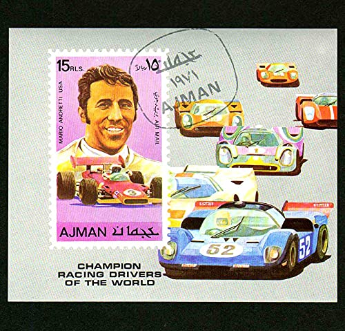 FGNDGEQN Colección de Sellos Agiman 1971 F1 Equata Racing World Champion Andrei Stamp St Sello Pequeño Sello ha Sido Sellado