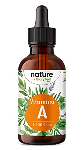 Gotas de Vitamina A altamente dosificadas - 50ml (1700 gotas) - Auténtico éster de vitamina A (palmitato de retinilo) en aceite MCT - Sin aditivos, probado en laboratorio, vegano