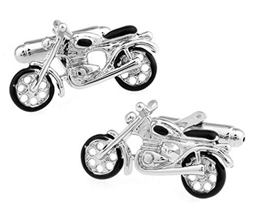 GTUQ Puños de Moda Diseño Moda Motocicleta Gemelos Nuevos Sports Bike Design Material de latón Gemelos de Hombre Utilizado para Regalos de Boda de Camisa/Vestido (Metal Color : Motor3)