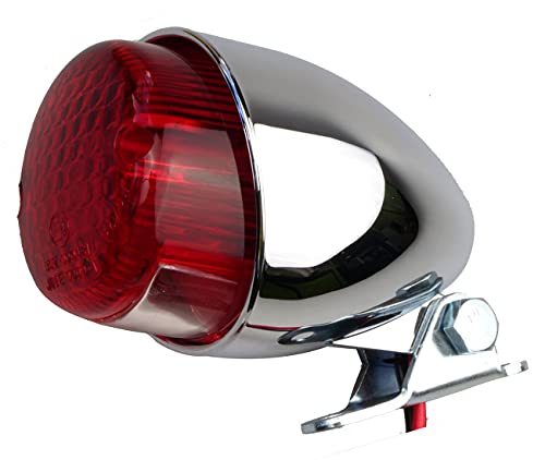 IGUANA CUSTOM - Piloto trasero de moto HAWK ECO cromado con luz de freno, luz de posición y luz de matrícula - Homologado E-MARK- Perfecto para bobber o cafe racer. IGUANA CUSTOM - Piloto trasero de moto HAWK ECO cromado con luz de freno, luz de posición y luz de matrícula - Homologado E-MARK- Perfecto para bobber o cafe racer.
