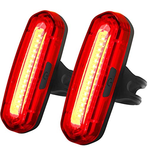 JOFLY 100 Lúmenes Luz Bicicleta Trasera LED Roja/Azul[2 Paquetes], Luces Bici de USB Recargable con 6 Modos hasta 10 Horas de Autonomía