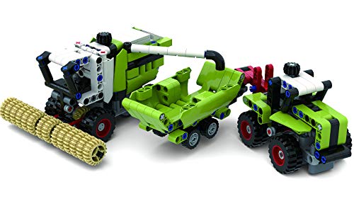 Juego de 448 bloques de construcción para tractor con remolque y maquinaria agrícola.