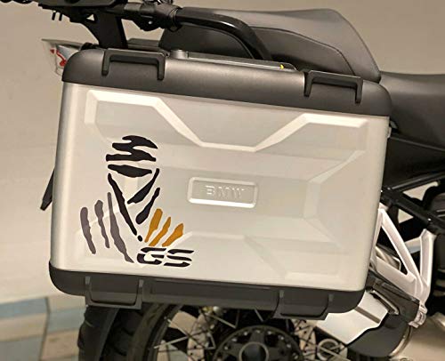 Kit de 2 adhesivos para maletas de moto con logotipo Dakar GS compatible con BMW GS R1250 Exclusive
