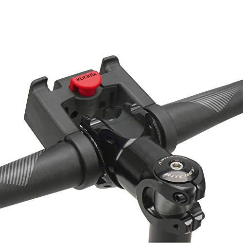 KLICKfix Adaptador de manillar, universal - Apto para manillares de 22-26 mm y manillares de gran tamaño de 31,8 mm de diámetro. No se adecua para las bicicletas con pantalla central en el manillar. KLICKfix Adaptador de manillar, universal - Apto para manillares de 22-26 mm y manillares de gran tamaño de 31,8 mm de diámetro. No se adecua para las bicicletas con pantalla central en el manillar.