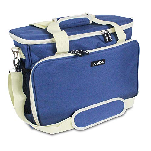 La Canilla ® - Bolsa para Máquina de Coser Funda Máquina de Coser Alfa Maleta de Transporte para Máquinas de Coser Singer y otros Accesorios Máquina Coser (Accesorios No Incluidos) (Azul)