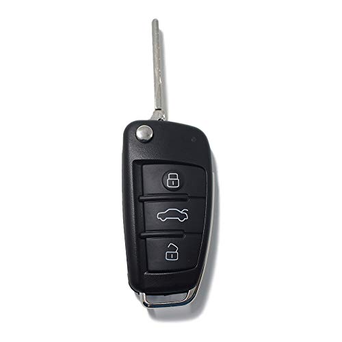 Lage Repuesto Coche Audi Llave 3 Teclas Concha cáscara con Cuchilla para Mando Audi A1 A3 A4 A6 A8 TT Q5 Q7 R8 S4 S6 Negro sin electrónica y trasponder Lage Repuesto Coche Audi Llave 3 Teclas Concha cáscara con Cuchilla para Mando Audi A1 A3 A4 A6 A8 TT Q5 Q7 R8 S4 S6 Negro sin electrónica y trasponder