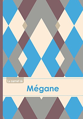 Le carnet de Mégane - Lignes, 96p, A5 - Jacquard Bleu Gris Taupe (Adulte)
