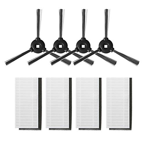 Lefant Accesorios Originales para Robot Aspirador Lefant M200, M501-A, M520, M571,T700 Repuesto de Aspirador Robot, 4 Cepillo Lateral + 4 Filtro HEPA(Lefant 8pcs) Lefant Accesorios Originales para Robot Aspirador Lefant M200, M501-A, M520, M571,T700 Repuesto de Aspirador Robot, 4 Cepillo Lateral + 4 Filtro HEPA(Lefant 8pcs)