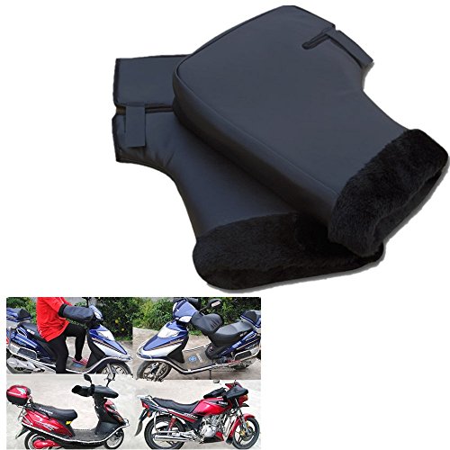 Leisuretime Guantes de Moto Invierno Gruesa Manillar Protector Impermeable Impermeable a Prueba de Viento Caliente Gran Boca para Moto Scooter (Color de Piel al Azar) (Gloves)