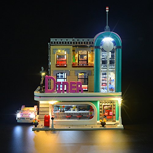 LIGHTAILING Conjunto de Luces (American Diner) Modelo de Construcción de Bloques - Kit de luz LED Compatible con Lego 10260 (NO Incluido en el Modelo)
