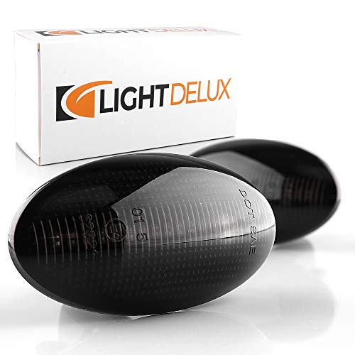 LIGHTDELUX Repuesto para intermitentes laterales LED, intermitente dinámico, compatible con Mazda 2, 3, 5, 6 V-170523LG