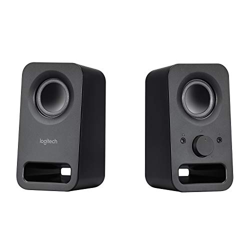 Logitech Z150 Sistema de Altavoces Compacto, Entrada Audio 3.5mm, Controles Intregados, Toma Auriculares, Enchufe UK, Ordenador/Smartphone/Tablet/Reproductor de Música, Negro