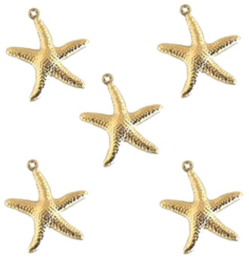 Lote de 10 abalorios perlas estrella de mar Metal Dore – Patines – Creation