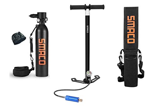 lululeague Scuba - Botella de oxígeno para buceo, equipo de tanque de inmersión, 0,5 l, 5 – 10 minutos, respirable libremente, material de silicona, resistente a la corrosión y a la presión (negro) lululeague Scuba - Botella de oxígeno para buceo, equipo de tanque de inmersión, 0,5 l, 5 – 10 minutos, respirable libremente, material de silicona, resistente a la corrosión y a la presión (negro)
