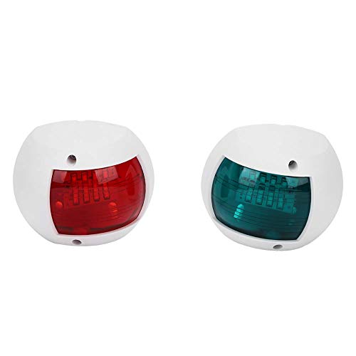 Luz de navegación marina, DC12V-24V 3W Lámpara de señal a prueba de agua Luz de navegación LED esférica roja y verde(Blanco) Luz de navegación marina, DC12V-24V 3W Lámpara de señal a prueba de agua Luz de navegación LED esférica roja y verde(Blanco)