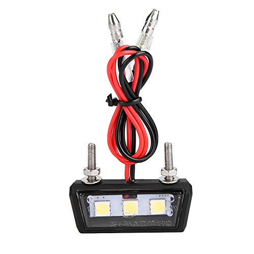 Luz De Placa Led, 12v Placa De Matrícula De Motocicleta Universal Luz Led Blanca Resistente Al Agua