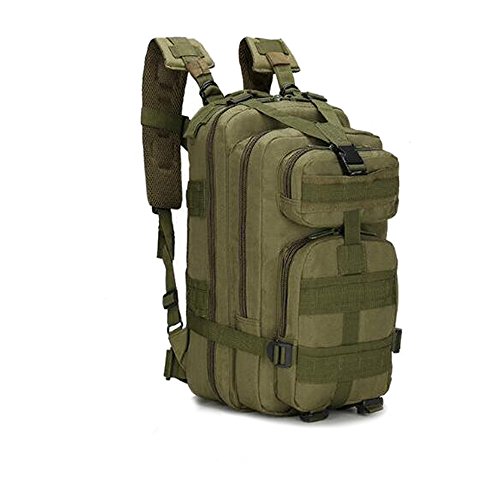 Mochila militar, mochila táctica, paquete de asalto, ciclismo, trabajo,  senderismo, desmontable, multifuncional, al aire libre (color: verde)