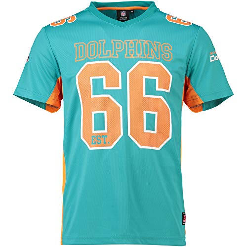 Majestic Athletic Miami Dolphins NFL Moro Poly Mesh Jersey tee T-Shirt Trikot