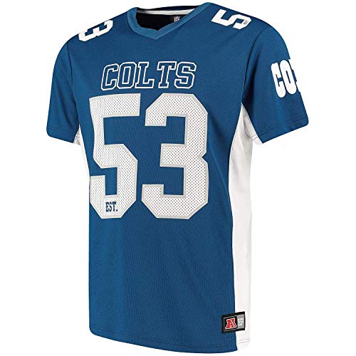 Majestic NFL Moro - Camiseta de punto de poliéster (5 XL), diseño de Indianápolis Colts