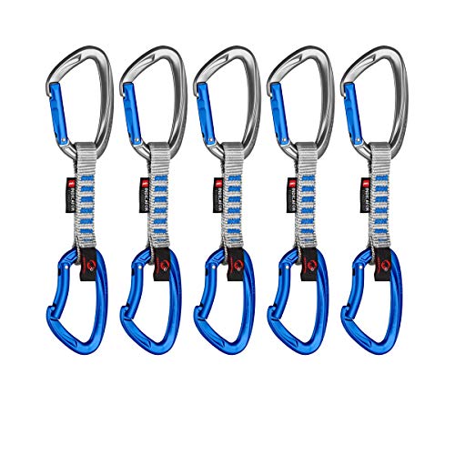 Mammut 5ER Pack Crag Indicator Express Sets Mosquetón, Unisex Adulto, Multicolor (Straight Gate/Bent Gate, Silve), 10 CM Mammut 5ER Pack Crag Indicator Express Sets Mosquetón, Unisex Adulto, Multicolor (Straight Gate/Bent Gate, Silve), 10 CM