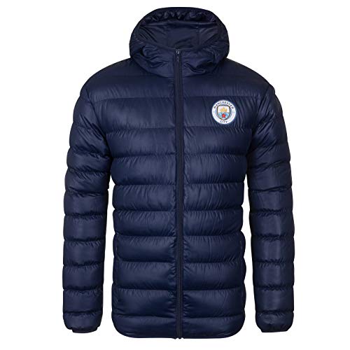 Manchester City FC - Plumífero acolchado oficial con capucha - Para hombre - M