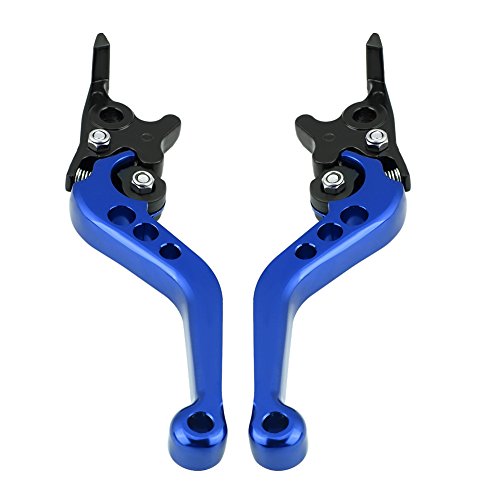 Manetas Freno Moto, 1 par Manetas de Freno de Disco Doble CNC para Moto, Scooters, Bici eléctrica(Azul) Manetas Freno Moto, 1 par Manetas de Freno de Disco Doble CNC para Moto, Scooters, Bici eléctrica(Azul)