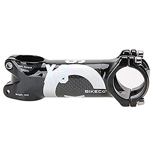 Manillar de bicicleta de carbono, aluminio ligero + manillar de bicicleta de carbono, potencia de bicicleta de montaña de 31,8 x 80 / 90/100 / 110 mm 7 grados 3K brillo (plata, 80 mm) Manillar de bicicleta de carbono, aluminio ligero + manillar de bicicleta de carbono, potencia de bicicleta de montaña de 31,8 x 80 / 90/100 / 110 mm 7 grados 3K brillo (plata, 80 mm)