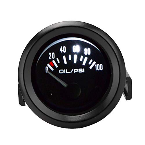 Manómetro de presión de aceite Kuuleyn, 52 mm/2 pulg, 12 V, indicador de presión de aceite electromagnético universal para automóvil, medidor de modificación automática para todos los modelos