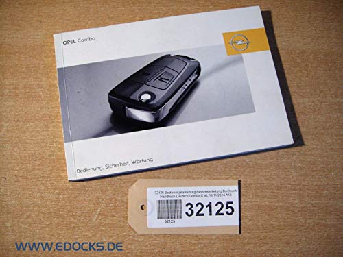 Manual de Instrucciones Instrucciones Servicio Libro de a Bordo Manual Alemán Combo C Opel